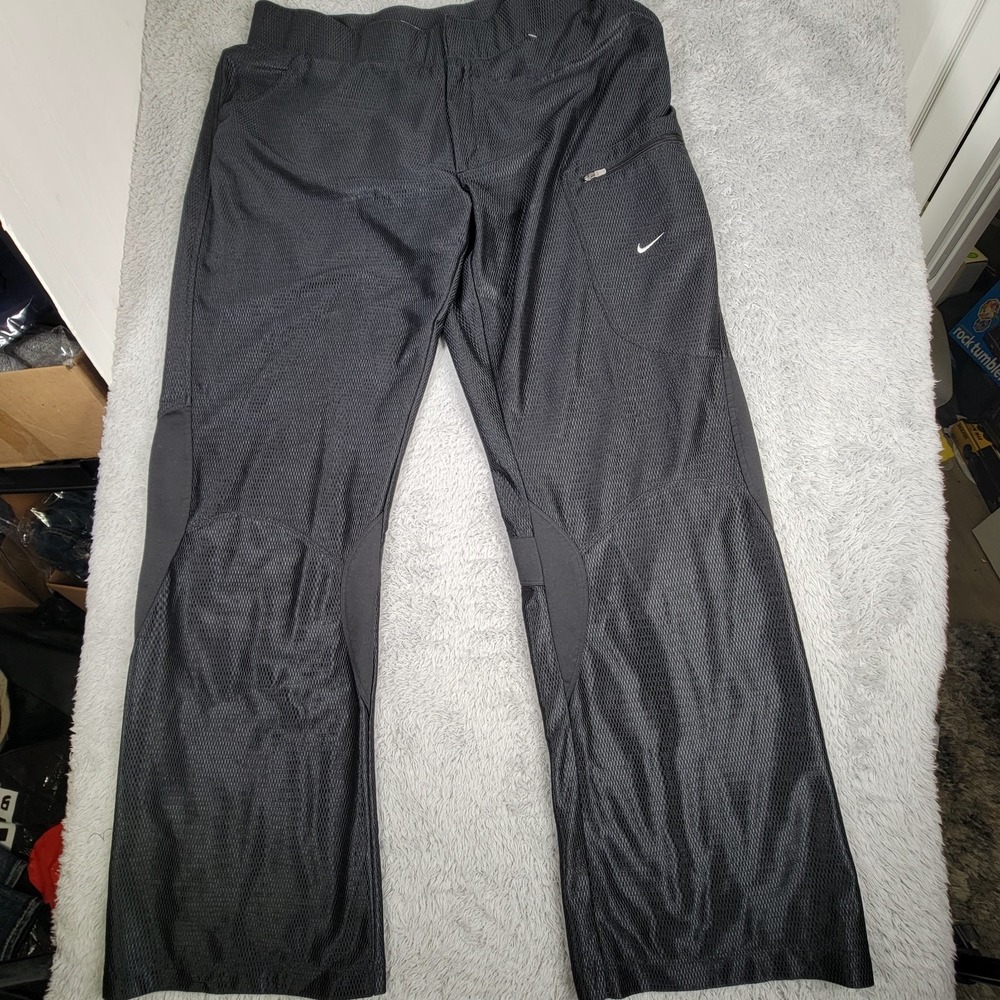 Nike Casual Exercise/Walking Women Baggy Black Pants Size L (12-14) 34x30